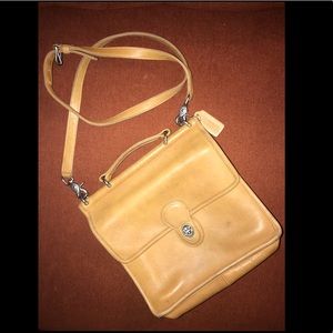 VINTAGE RAW LEATHER AUTHENTIC COACH BAG